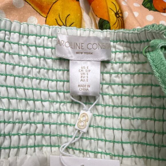 Caroline Constas Fruit Print Linen Blend Maxi Dress Small - Picture 2 of 14